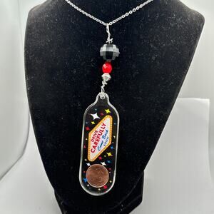 Silver & Red Las Vegas Necklace
